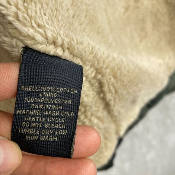 NEW Grizzly Mountain Men's XL Plaid Shirt Jacket Green & Black Sherpa-Lined - Picture 5 of 9